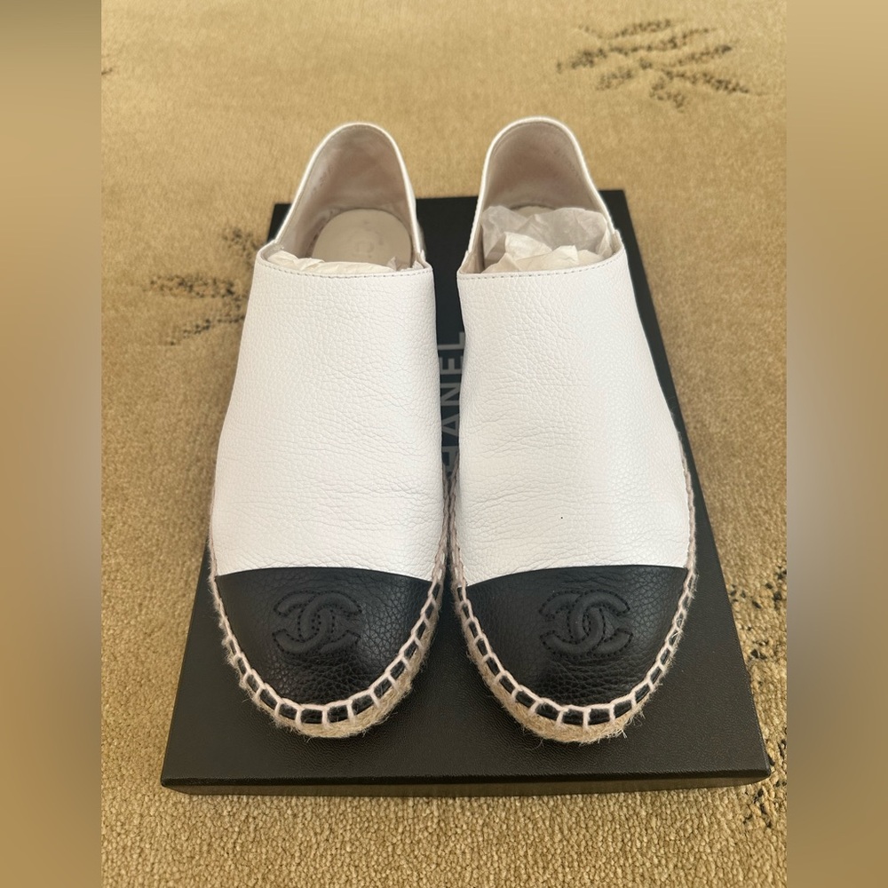 Chanel Espadrilles (White and Black)